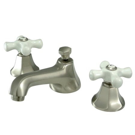 Kingston Brass KS4468PX 8" Widespread Bathroom Faucet, Brushed Nickel KS4468PX